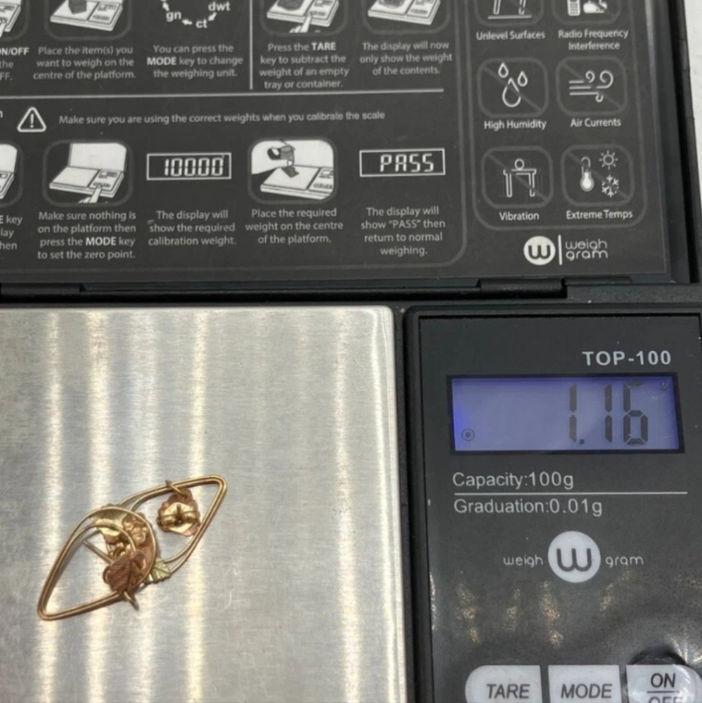 Gold Drop Leaf Earrings View 6